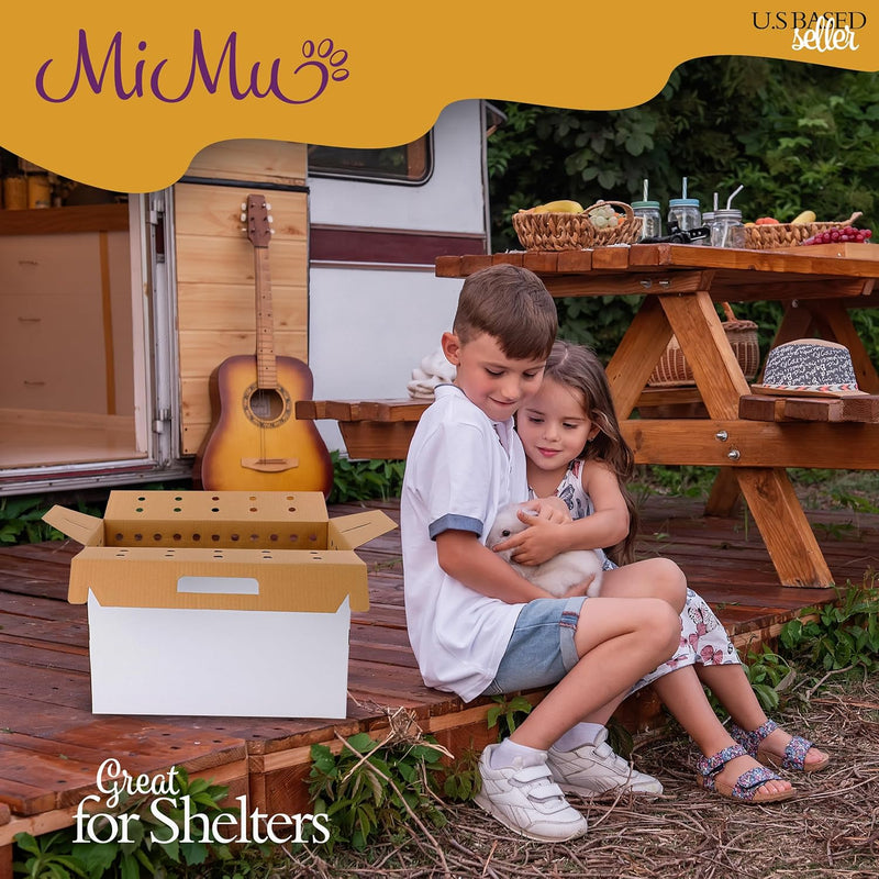 MIMU 12PK CARDBOARD DISPOSABLE PET CARRIERS