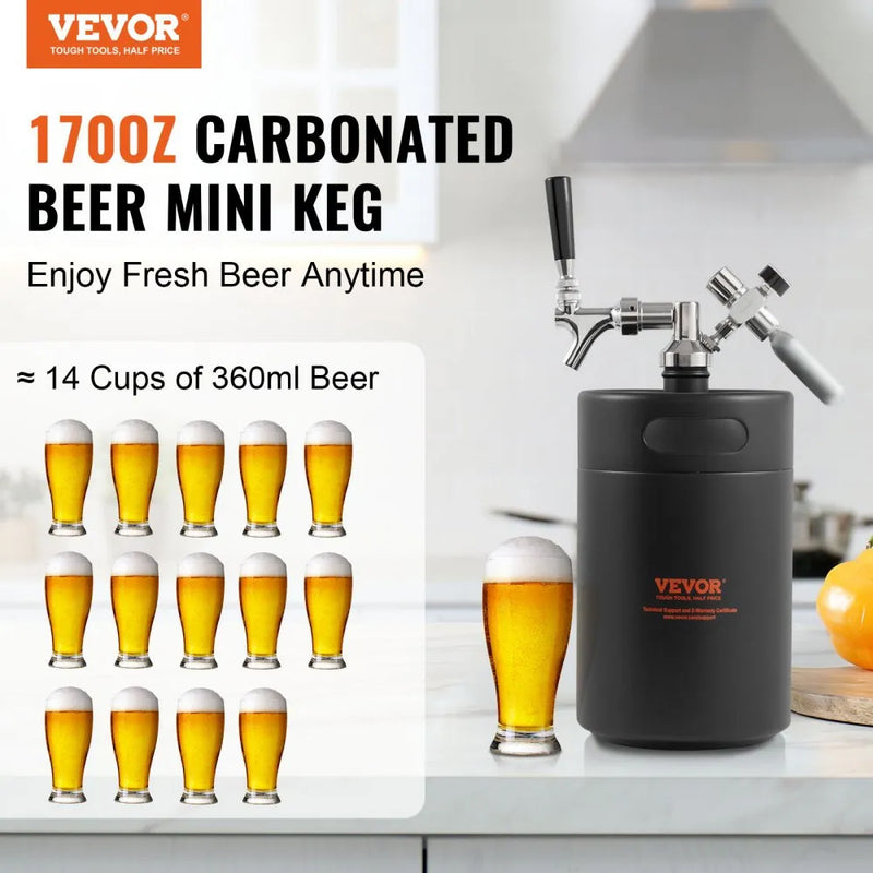 VEVOR 5L STAINLESS STEEL MINI KEG