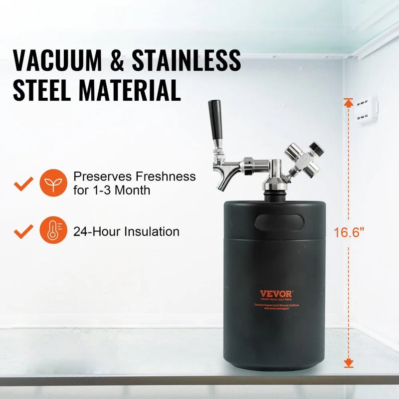 VEVOR 5L STAINLESS STEEL MINI KEG