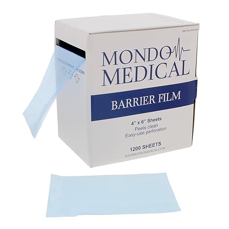 MONDO MEDICAL 1200 SHEET BARRIEER FILM BOX 4x6''