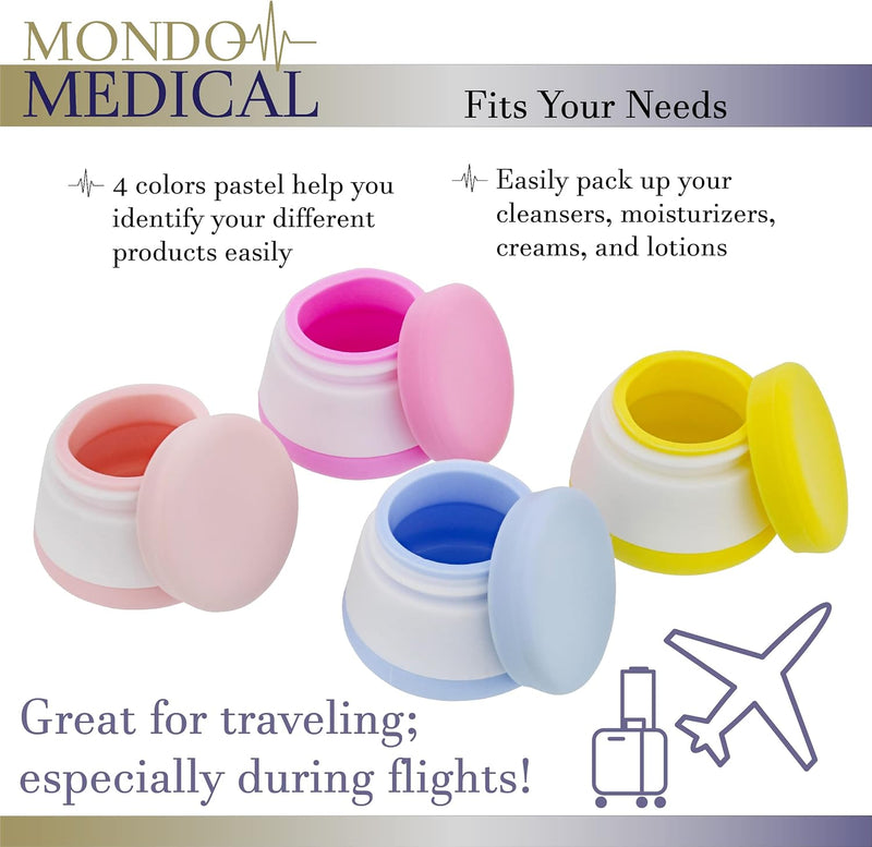 MONDO MEDICAL 4PK SILICONE TOILETRIES CONTAINERS