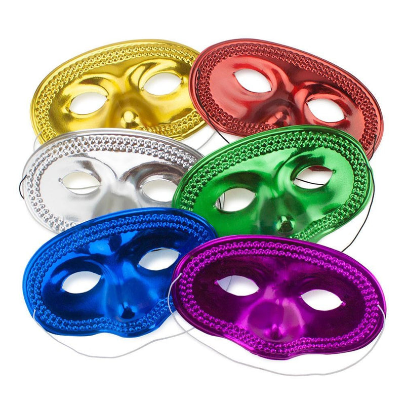 6PK MARDI-GRAS PARTY HALF MASKS
