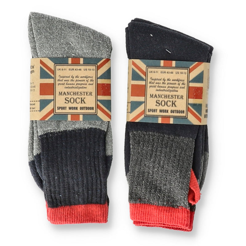 MANCHESTER SPORT-WORK-OUTDOOR SOCKS 2pr sz 10-13