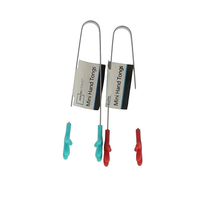 SILICONE MINI HAND TONGS ASSORTED COLORS