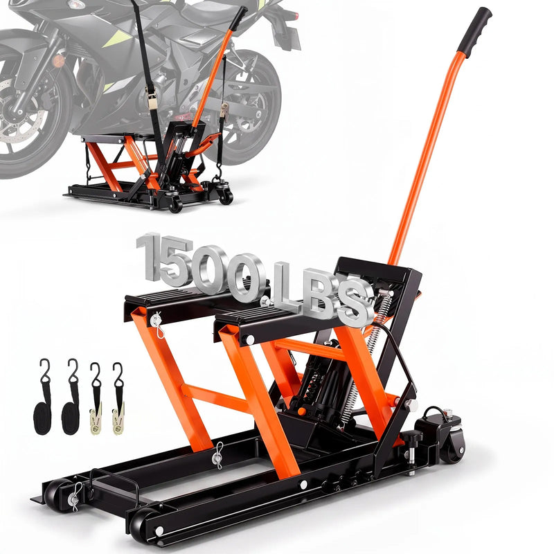 VEVOR 1500LB MOTORCYCLE-ATV HYDRAULIC LIFT 4-7-15'' LIFT RANGE