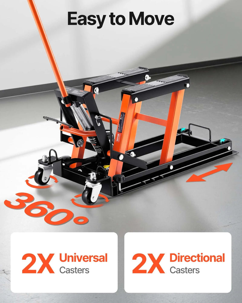VEVOR 1500LB MOTORCYCLE-ATV HYDRAULIC LIFT 4-7-15'' LIFT RANGE