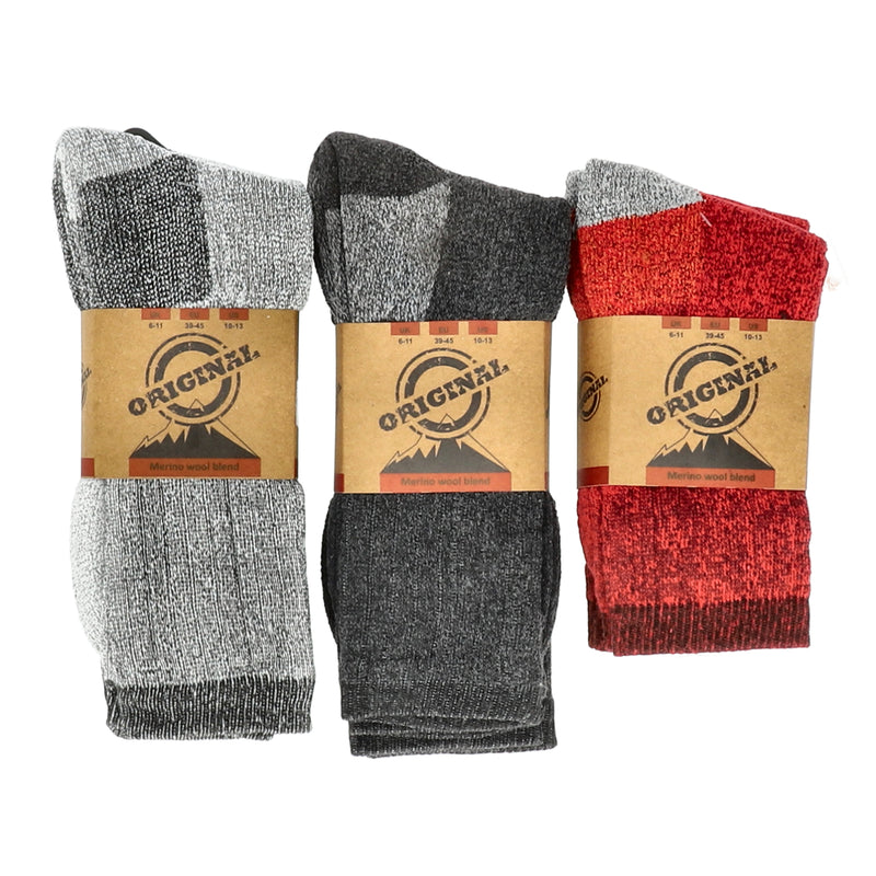 MERINO WOOL BLEND ASSORTED SOCKS 2pr sz10-13