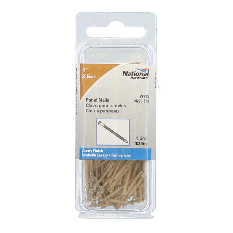 1.5OZ 1'' PANEL NAILS CHERRY FINISH