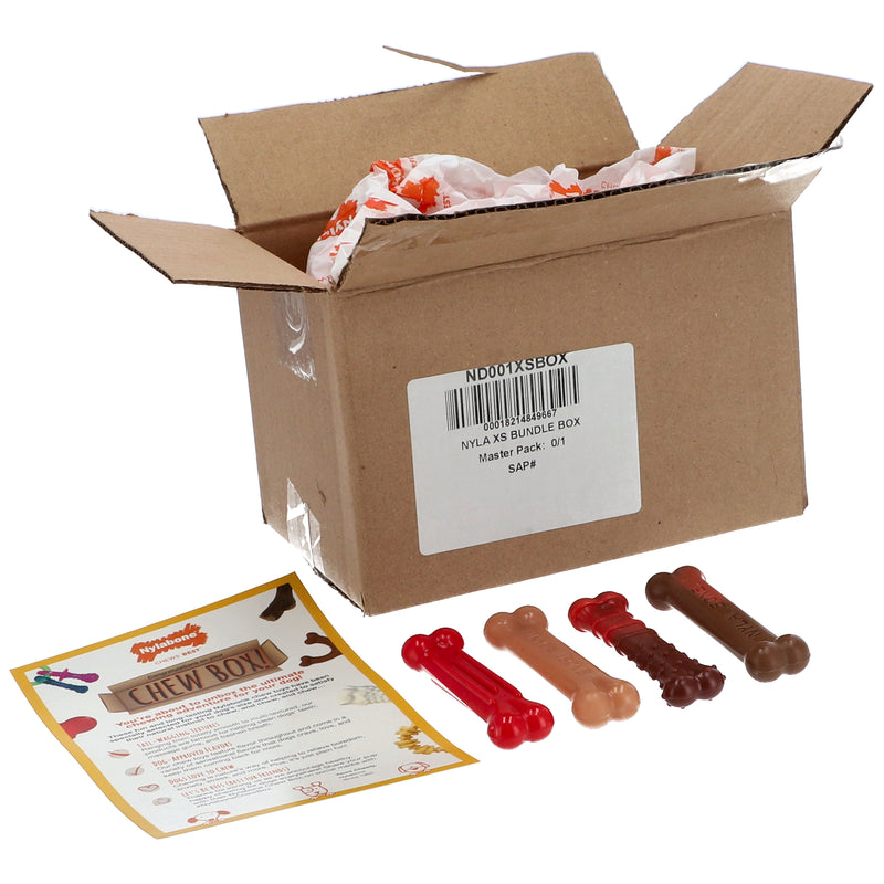 4PK NYLABONE EXTRA SMALL CHEW ASSORTMENT