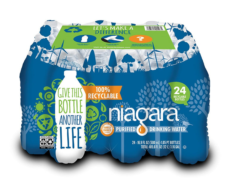 24ct NIAGARA PURIFIED DRINKING WATER .5L BOTTLES