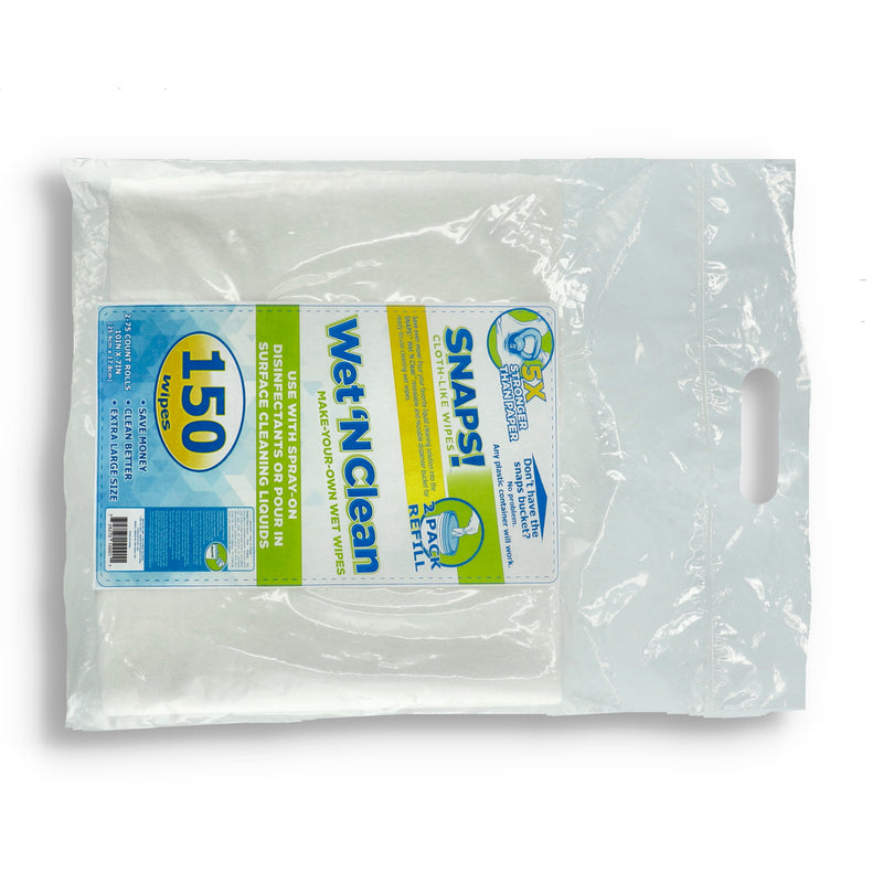 CLOTH-LIKE WIPES 2 ROLL 150ct REFILL PACK