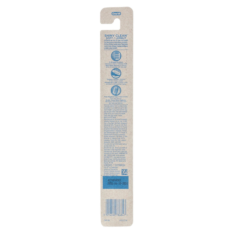 ORAL-B SHINYCLEAN TOOTHBRUSH SOFT BRISTLES