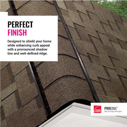 OWENS CORNING PROEDGE HIP & ROOF SHINGLES AMBER COLOR 33' BUNDLE