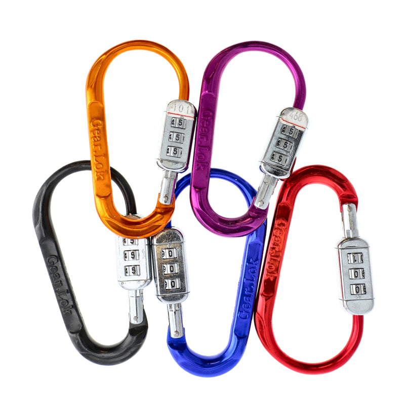 GEAR LOCK 4.25'' 3 DIGIT COMBO LOCKING CARABINER