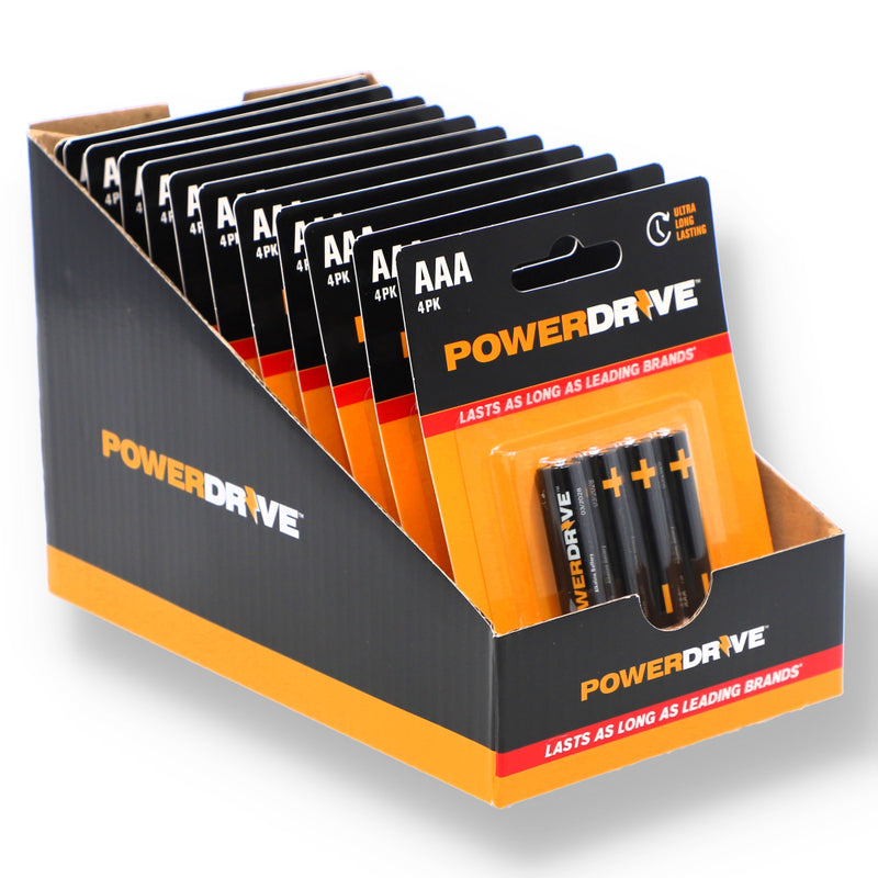 4pk ALKALINE BATTERY AAA POWERDRIVE