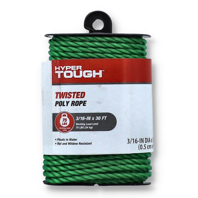 30'x3/16'' POLY TWISTED ROPE & WINDER