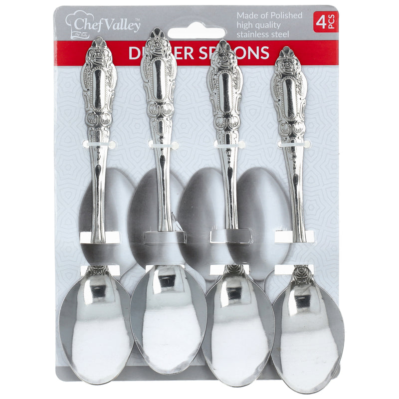 4pc STAINLESS DINNER SPOON SET