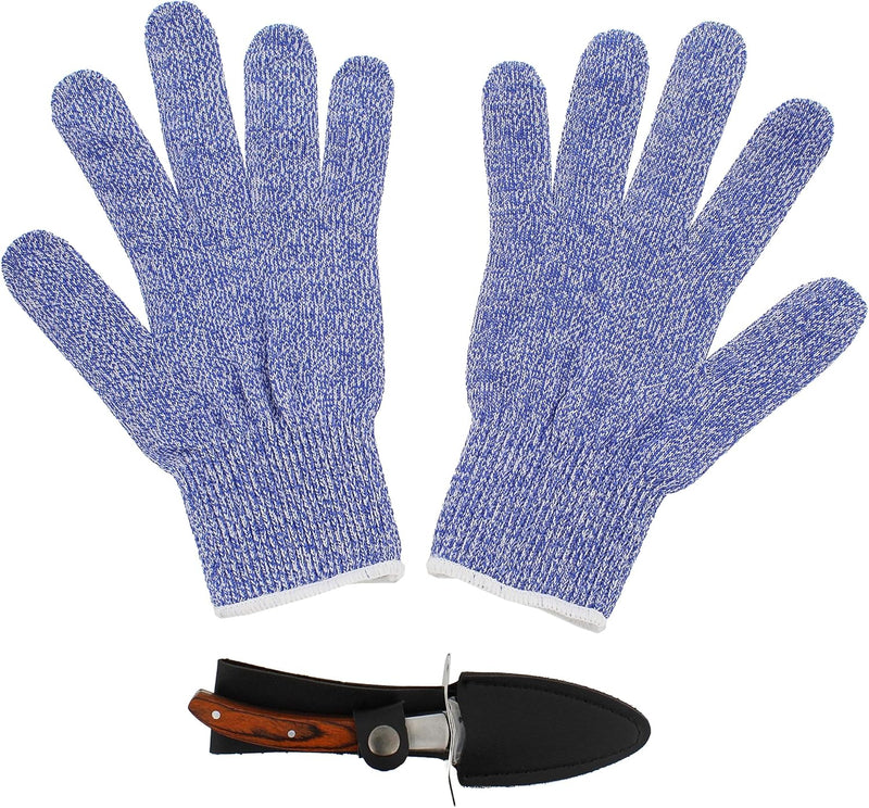 POTTED PANS OYSTER SHUCKING KNIFE SET WITH MEDIUM GLOVES