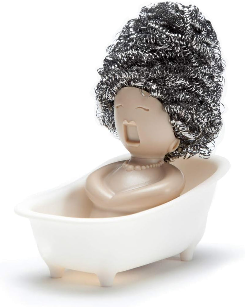 POTTED PANS SOAP OPERA SPONGE HOLDER WITH MESH SCRUBBER