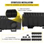 VEVOR 4pk 4x39" TRENCH DRAIN SYSTEM w/PLASTIC GRATE