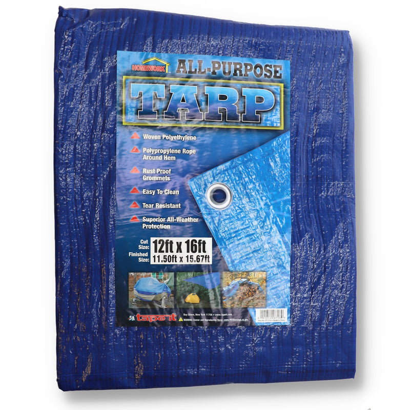 use #77366 12' x 16' BLUE POLY TARP - MEDIUM DUTY