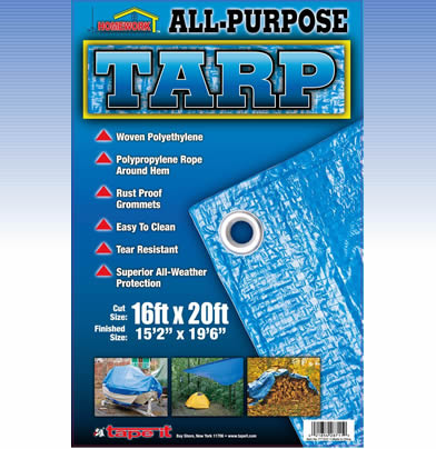 use #77376 16' x 20' BLUE POLY TARP MEDIUM DUTY