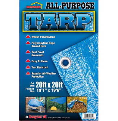 20'x20' BLUE POLY TARP -MED DUTY