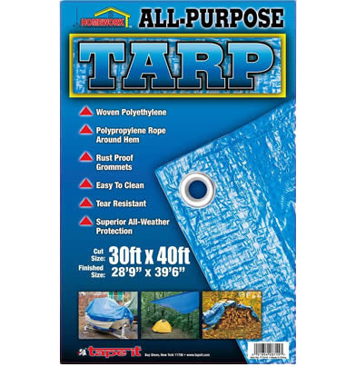 20' x 40' BLUE POLY TARP - MEDIUM DUTY