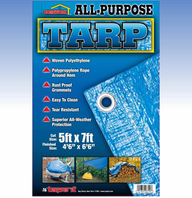 use #77352 5'x7' BLUE POLY TARP - MEDIUM DUTY