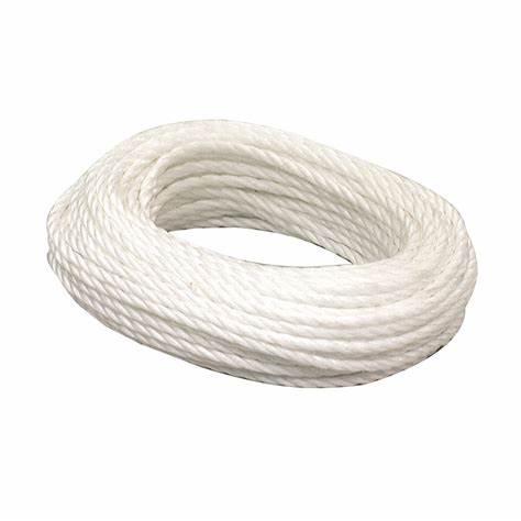 50'x3/8"""" TWISTED POLY ROPE 244lb WLL