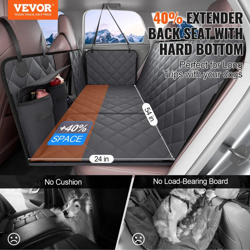 VEVOR BLACK BACK SEAT LARGE DOG HAMMCOK WITH WINDOW COVER AND STORAGE