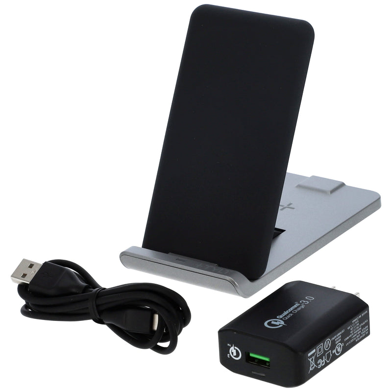 QIFOLDSL-TB-TYLT FOLDING WIRELESS QI CHARGING PAD & STAND WITH USB-C CABLE IN BAG NO UPC
