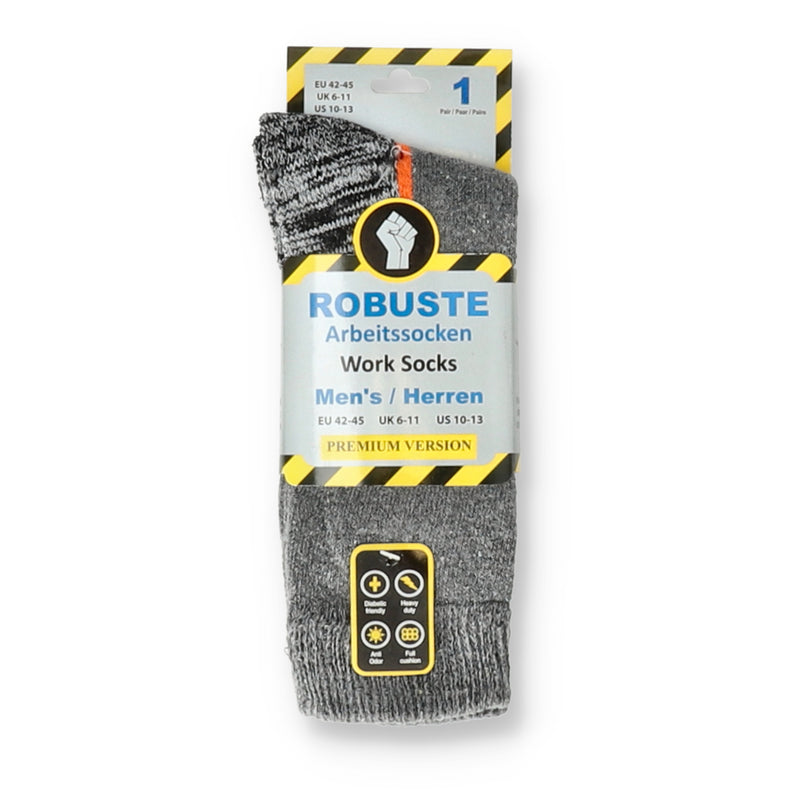 ROBUSTE PREMIUM WORK SOCKS 1 PAIR SIZE 10-13