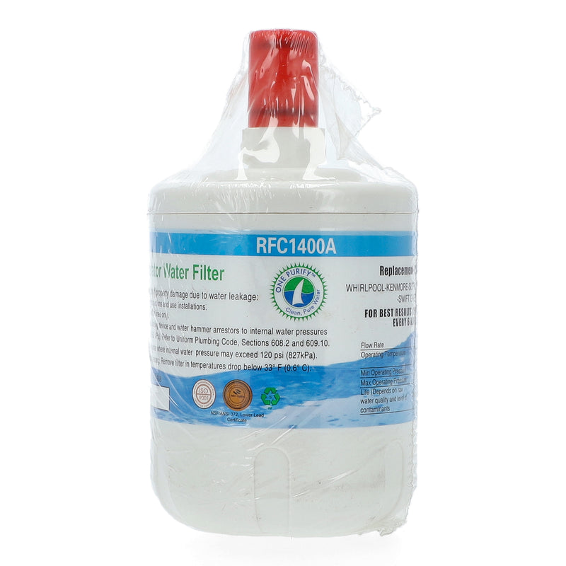 ONE PURITY REPLACEMENT FRIDGE WATER FILTER COMPATIBLE w/WHIRLPOOL-KENMORE-KITCHENAIDE