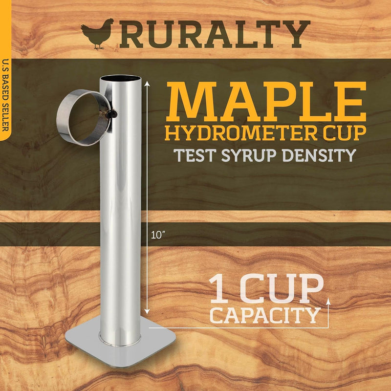 RURALTY 10'' STAINLESS MAPLE SYRUP HYDROMETER FOR TESTING MAPLE SAP