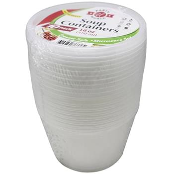 10pk 16oz SOUP CONTAINERS WITH LIDS