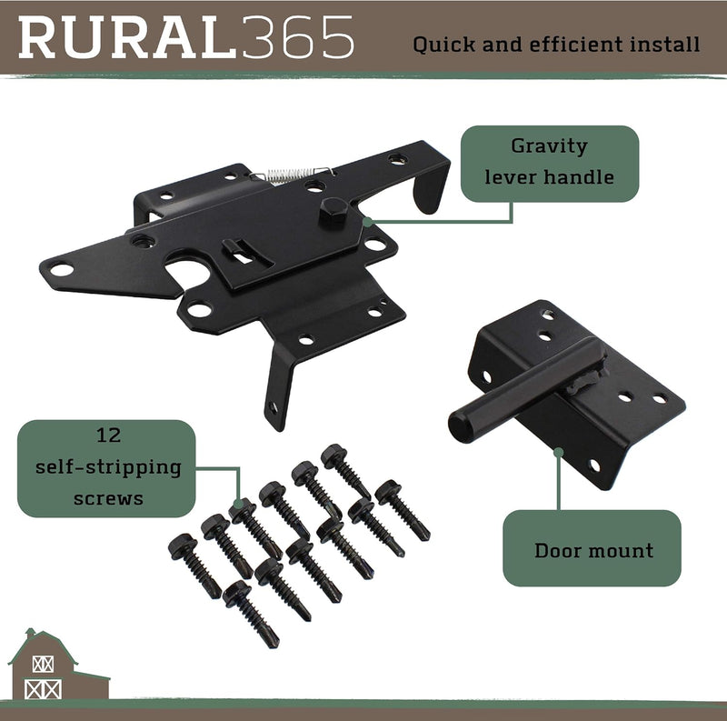 RURAL 365 SELF-LOCKING GATE LATCH KIT