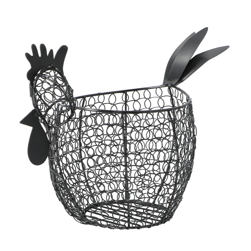 RURAL 365 WIRE ROOSTER SHAPE EGG BASKET