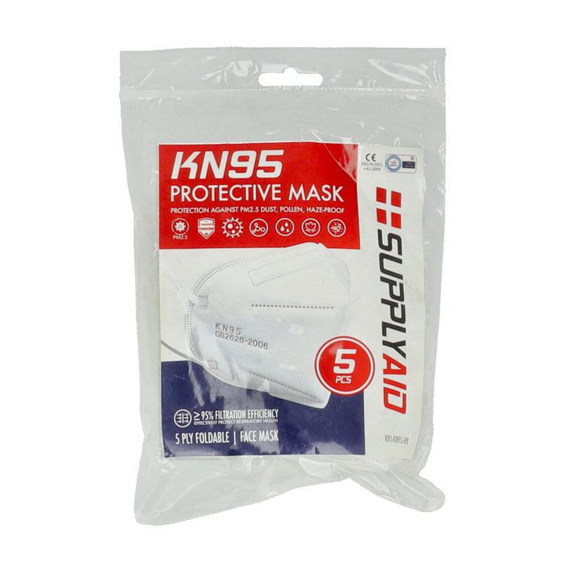 EXPIRED SUPPLY-AID 5PK KN95 PROTECTIVE FACE MASK