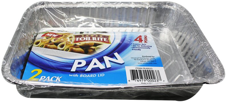 2pk 4 LB PAN WITH BOARD LIDS
