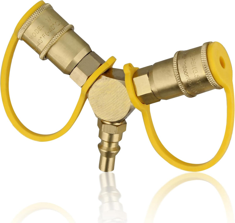 1/4'' PROPANE QUICK CONNECT GAS LINE SPLITTER