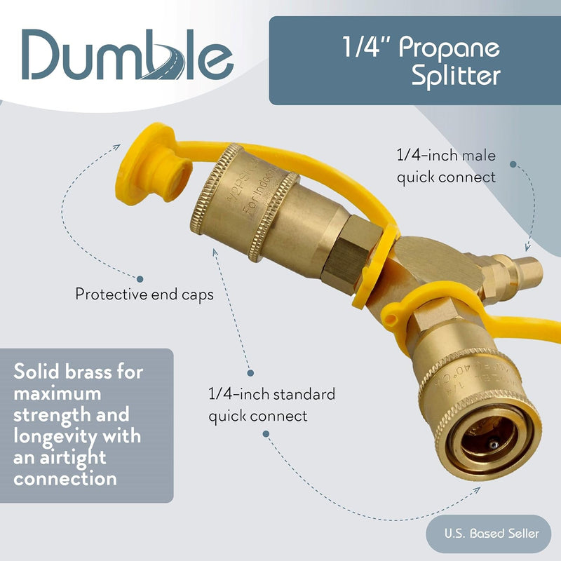 1/4'' PROPANE QUICK CONNECT GAS LINE SPLITTER