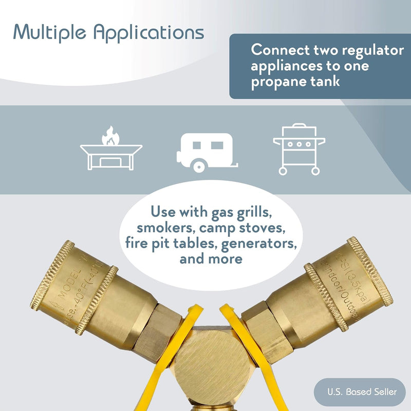 1/4'' PROPANE QUICK CONNECT GAS LINE SPLITTER