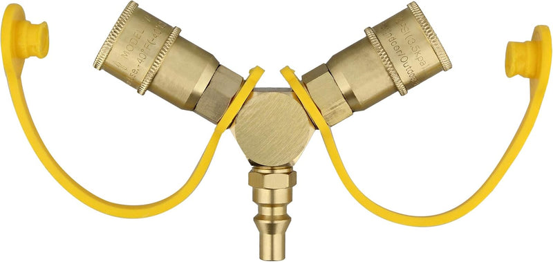 1/4'' PROPANE QUICK CONNECT GAS LINE SPLITTER