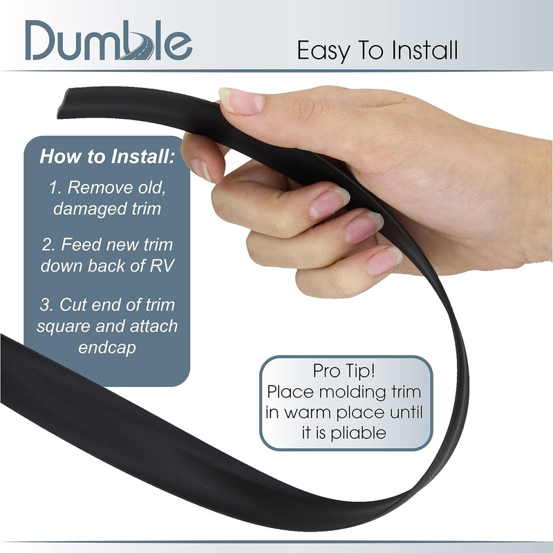 DUMBLE 25'x1'' CAMPER PVC TRIM MOLDING INSERT