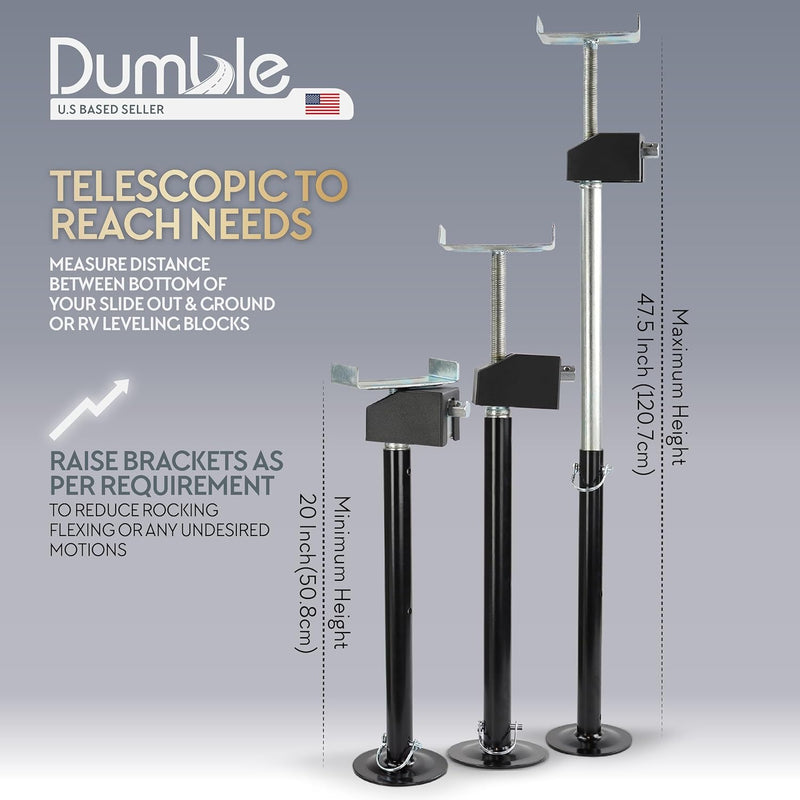DUMBLE 2pk 5,000LB RV STABILIZER JACKS 20-47.5''