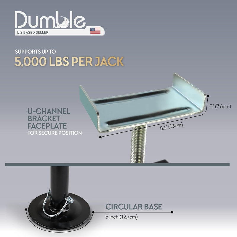 DUMBLE 2pk 5,000LB RV STABILIZER JACKS 20-47.5''