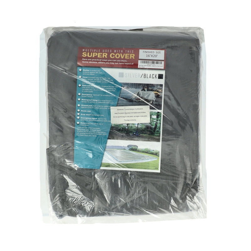 SUPER COVER 2PK TARP 8X10 WHITE FINISH SIZE 160SQFT 20 MIL