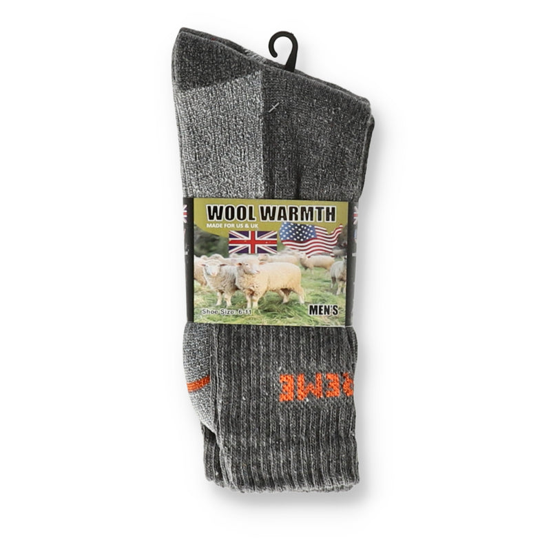 MENS WOOL WARMTH SOCKS 2pr sz 10-13