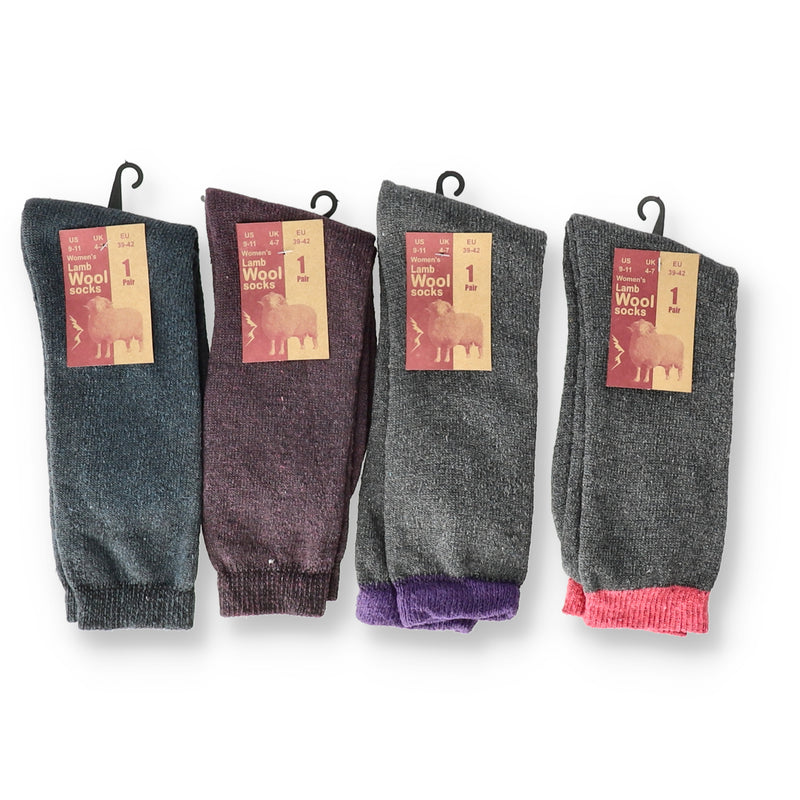 LAMB WOOL WOMEN SOCKS 1pr sz9-11